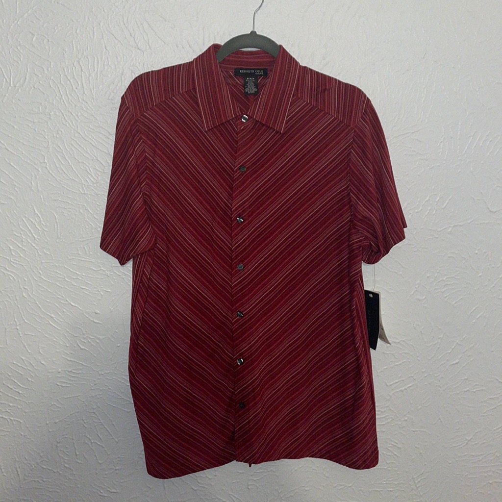 Kenneth Cole Split Second Button Down Medium Nwt